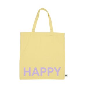 Design Letters Tote bag veske Yellow-pink