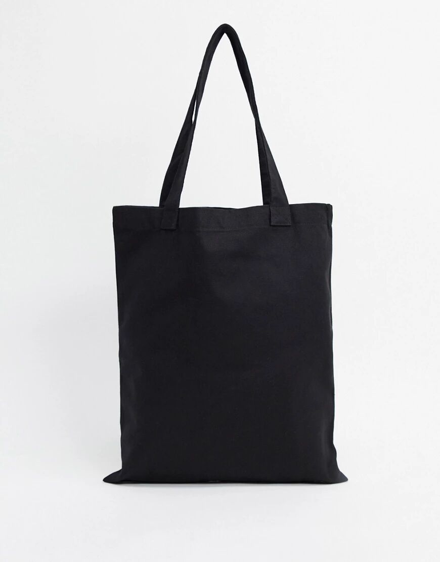 ASOS DESIGN heavyweight tote bag in black  Black