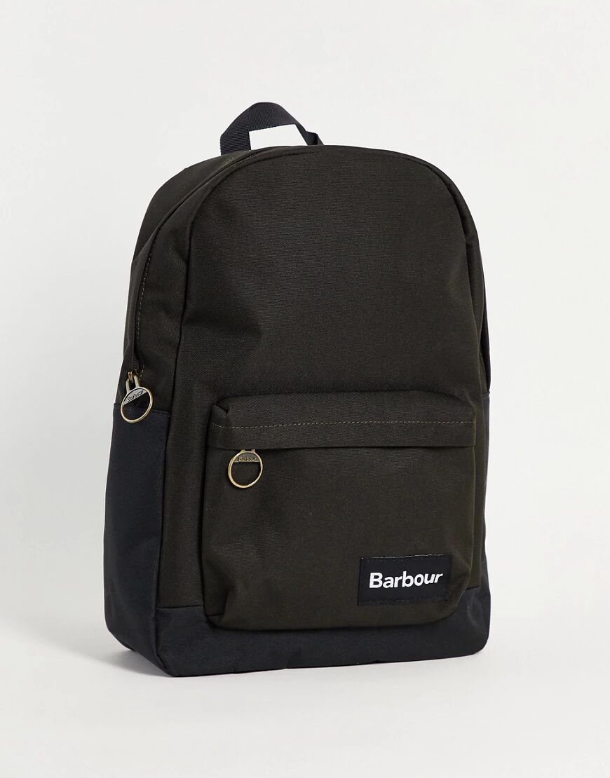 Barbour Highfield canvas backpack in olive-Green  Green