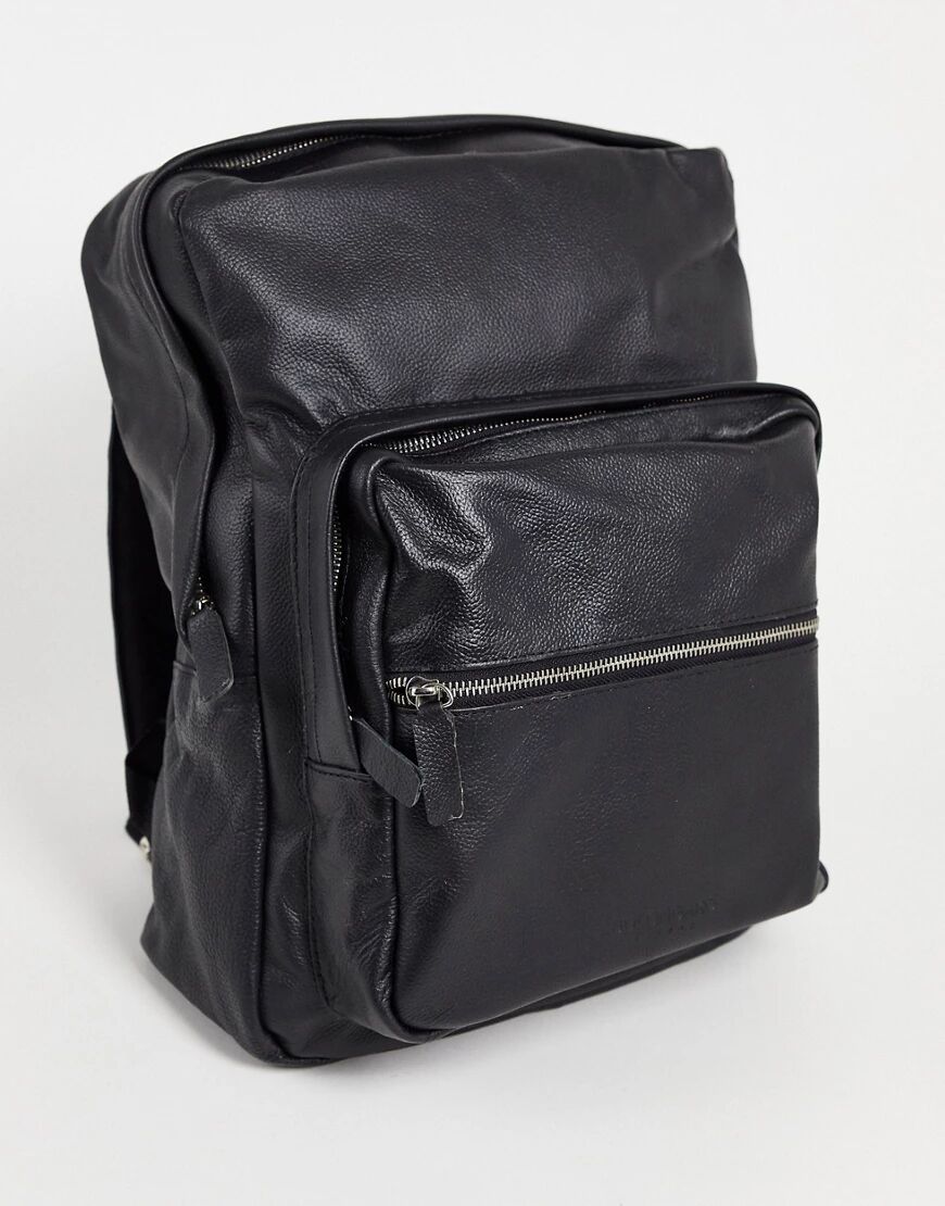 Bolongaro Trevor leather grain backpack-Black  Black
