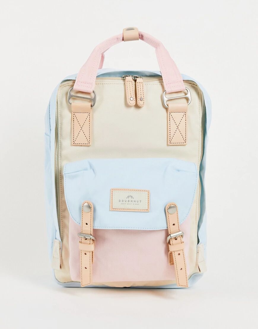 Doughnut Macaroon backpack in cream and light blue-Multi  Multi