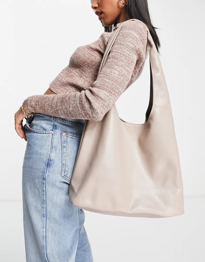 French Connection slouchy tote bag in clay-Brown  Brown