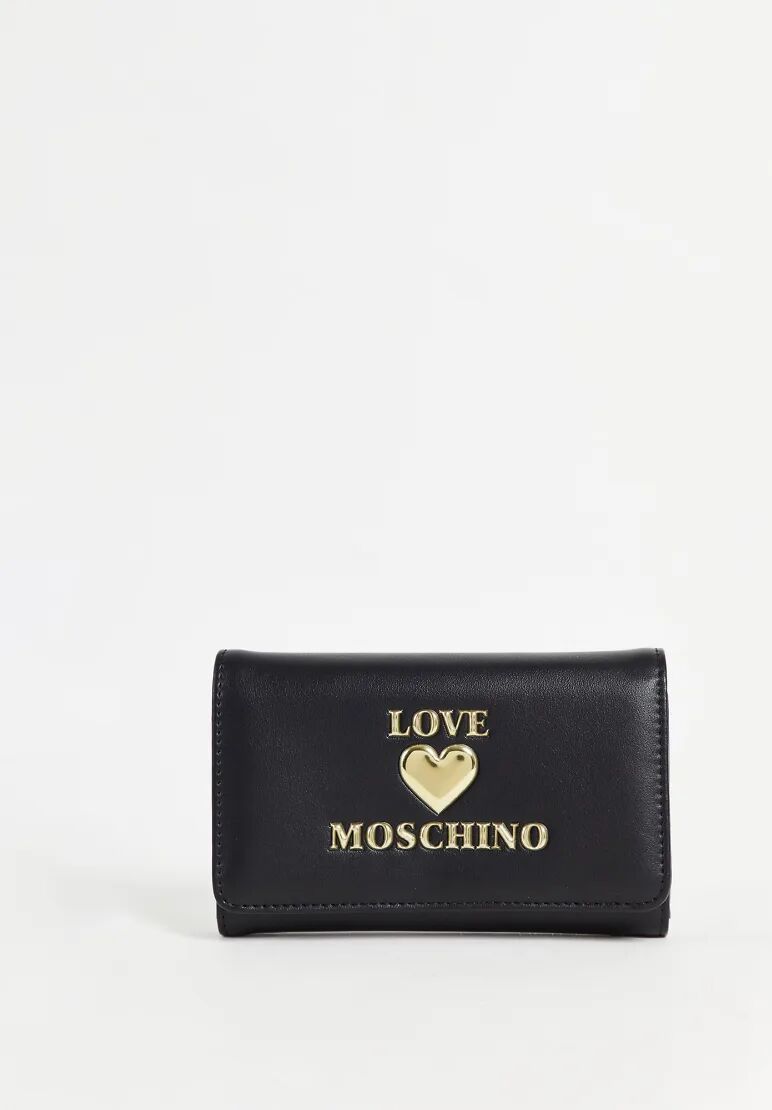 Love Moschino heart logo purse in black  Black