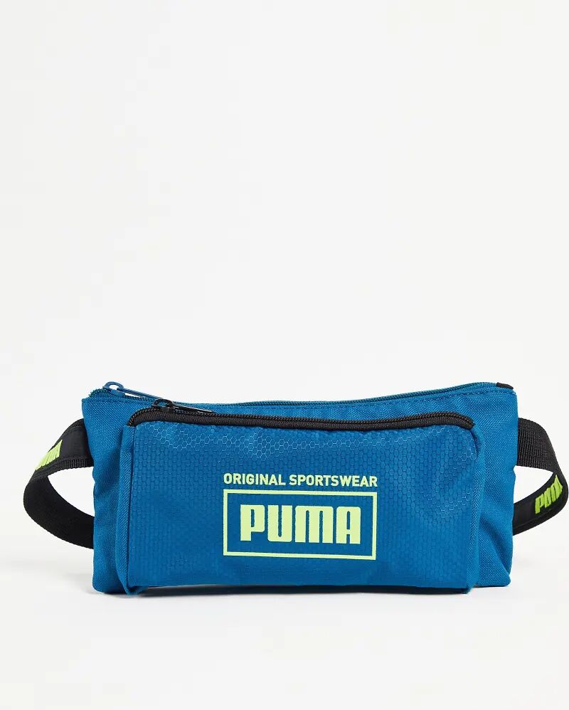 Puma Sole waist bag in blue and green  Blue