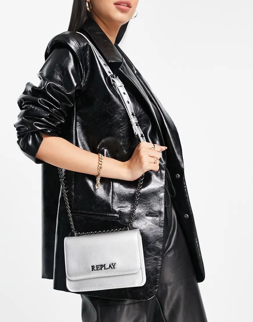 Replay Crossbody in silver  Silver