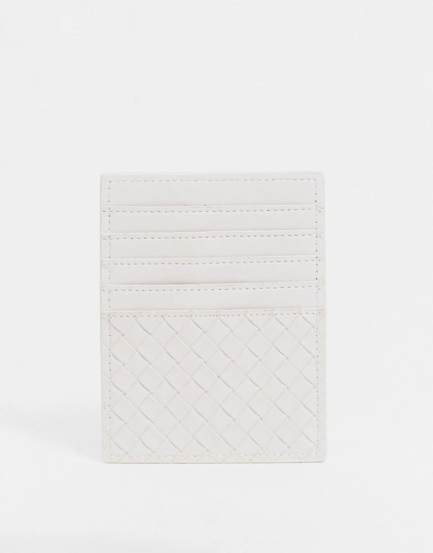 SVNX quilted card holder in cream-White  White