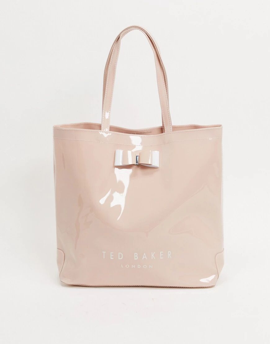 Ted Baker hanacon patent bow large icon bag-Pink  Pink