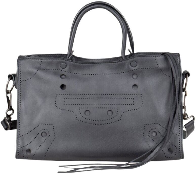 Balenciaga Vintage Brukt Motocross Blackout City S Bag Sort Female