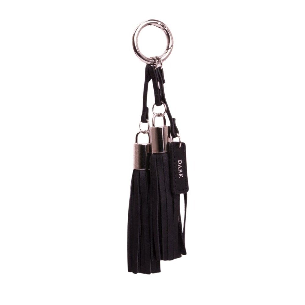 Dark Leather Twin Tassel Nappa W/Silver Sort Female