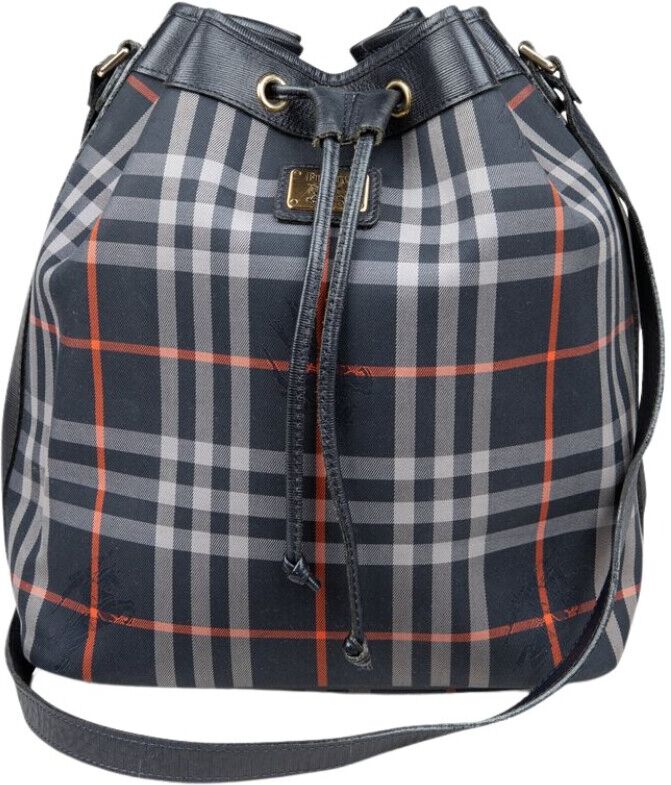 Burberry Vintage pre-owend London Horseferry Check Bucket Bag Sort Female