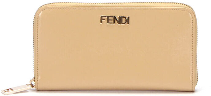 Fendi Vintage Pre-owned Fastener Purse 8M0024 Beige Female