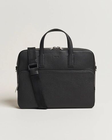 Boss Crosstown Computer Leather Bag Black