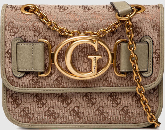 Guess Bolsa Mulher Aileen Crossbody Guess Bege