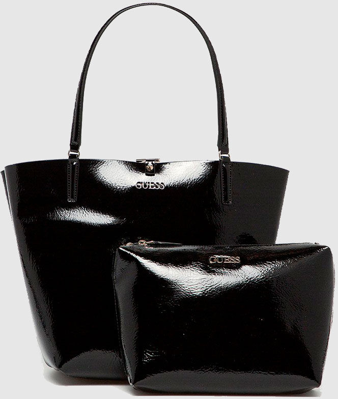 Guess Bolsa Mulher Alby Toggle Guess Preto