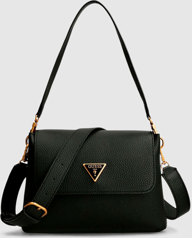 Guess Bolsa Mulher Downtown Chic Flap Shldr Guess Preto