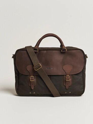 Barbour Lifestyle Wax Leather Breifcase Olive