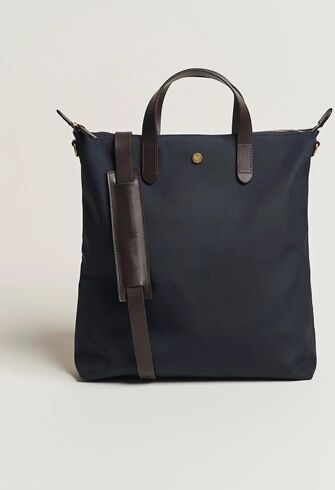 Mismo M/S Nylon Shopper Bag Navy/Dark Brown