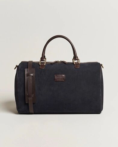 Anderson's Boston Suede Weekendbag Navy/Brown