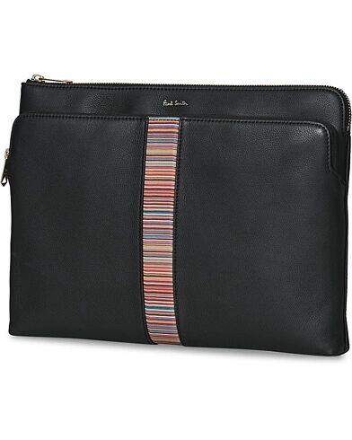 Paul Smith Leather Document Case Black Multi