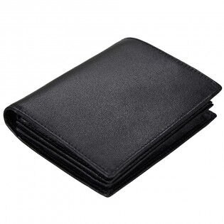 RFID-plånbok i äkta läder - Brun, Låg