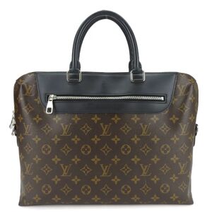 LOUIS VUITTON Bag PDJNM Porto Document M54019 Monogram Macassar Brown Black Man Men's