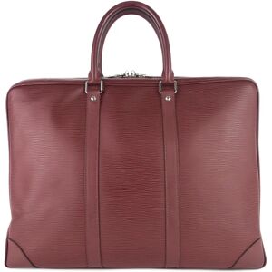 LOUIS VUITTON Porte-Documents Voyage Burgundy Epi Leather Briefcase Bag