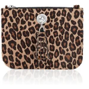 Sarah Haran Accessories Sarah Haran Lily Mini Clutch / Crossbody Bag - Animal Print - Silver / Leopard - Silver / Leopard - Female