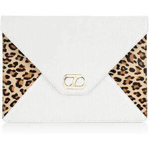 Sarah Haran Accessories Sarah Haran Juliet Envelope Clutch - Gold / White Leopard - Female