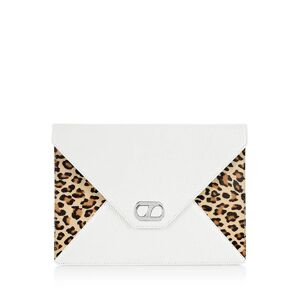 Sarah Haran Accessories Sarah Haran Juliet Envelope Clutch - Silver / White Leopard - Female