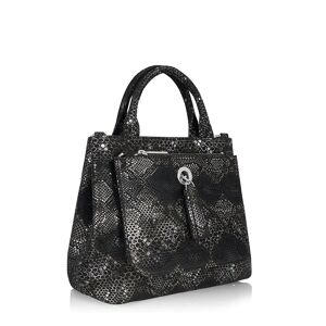 Sarah Haran Accessories Sarah Haran Mini D 2-in-1 Tote - Textured - Silver / Black Python - Female