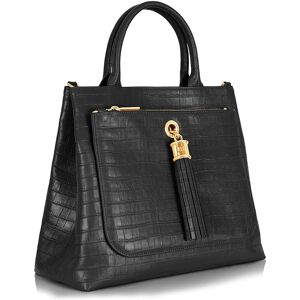 Sarah Haran Accessories Sarah Haran Dahlia 2-in-1 Tote - Moc Croc - Gold / Black - Female