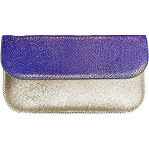 Sarah Haran Accessories Sarah Haran Violet Envelope Clutch - Textured - Silver / Blue Glitter Metallic Gold - Female