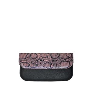 Sarah Haran Accessories Sarah Haran Violet Envelope Clutch - Textured - Silver / Pink Python Black - Female