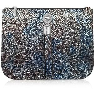 Sarah Haran Accessories Sarah Haran Ivy Clutch/ Crossbody Bag- Textured Leather- Silver/ Multi Colour Shagreen - Silver / Multi Colour Shagreen - Female