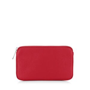 Sarah Haran Accessories Sarah Haran Millie Pouch - Silver / Pillarbox Red - Female