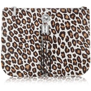 Sarah Haran Accessories Sarah Haran Ivy Clutch/ Crossbody Bag- Animal Print- Silver/ Leopard Cream - Silver / Leopard Cream - Female