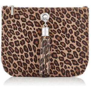 Sarah Haran Accessories Sarah Haran Ivy Clutch/ Crossbody Bag- Animal Print- Silver/ Leopard - Silver / Leopard - Female