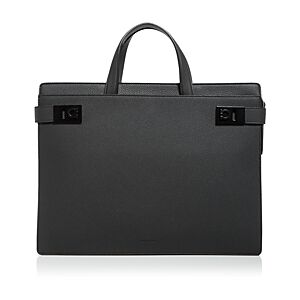 Ferragamo Men's Leather Briefcase  - Nero - Size: One Sizemale