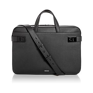 Ferragamo Gancini Leather Briefcase  - Nero - Size: One Sizemale