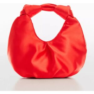 Mango Pauli Satin Evening Bag - Bright Red - Female