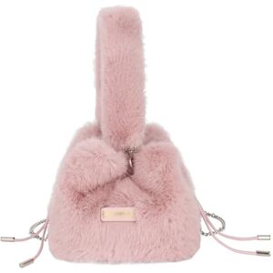 Generic Evening Bags Women'S Autumn Winter Bucket Bag Pouch Bag Faux Fur Handbag Fluffy Shoulder Bag Plush Shoulder Bag With Drawstring For Girls