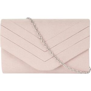 Generic Evening Bags Women'S Clutch Elegant Bag Suede Handbag Envelope Bag Clutch Bag With Chain For Wedding Prom Party