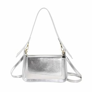 Generic Evening Bag Women Purse Bag Tote Handbag Bright Leather Party Bag Cute Crossbody Bags Clutch Purses Leather Shoulder Bag For Men (Silver, One Size)
