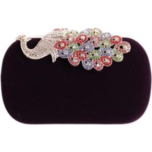 Yihanss Evening Bag Festive Peacock Colorful Velvet Fashion Bag Ruili Women'S Bag Banquet Bag (Color : D, Size : Talla �nica)