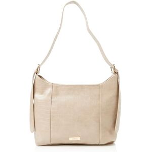 caneva Women's Hobo Bag with Reptile Embossing, Beige, One Size