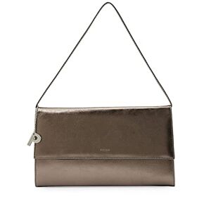 Picard AUGURI Women's Evening Bag Made of Cowhide Leather Medium with Magnetic Closure Evening Bag Everyday Going Out Evening, Antique silver, standard size, evening bag