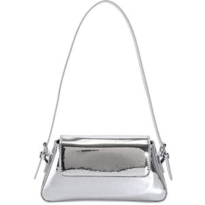 Tiaastap Evening Bags For Women Y2k Silver Purse Hobo Bag Sparkly Tote Handbag Satchel Bag Ladies Party Bag Clutch Shoulder Crossbody Bags For Evening Holiday Wedding (Silver)