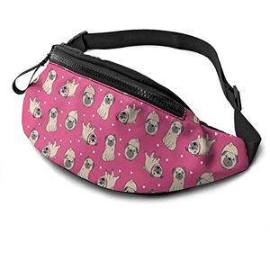 Bf635c4r80bd Cute Pug Waist Bag Belt Bag Adjustable Sports Pack Fashion Outdoor Casual Travelling Hiking Cycling Bag