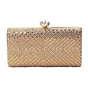 LEOMIA Women's Clutch/Evening Bag, Gold, One Size