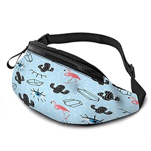 Bf635c4r80bd Psychedelic Eyes Cactus Flamingo Casual Waist Bag for Men Woman Abstract Crystal Pink Birds Eyelash Durable Fanny Pack Enjoy Sport Hiking Running Cycling Outdoor